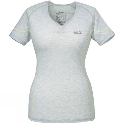 Tee Jack Wolfskin Dry 'n Light Mujer Plateadas Gris - Chile SNH640523